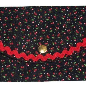 Retro Tiny Cherries Purse-Handheld/ACCESSORY Bag/Craft Storage/MakeUp/Rockabilly